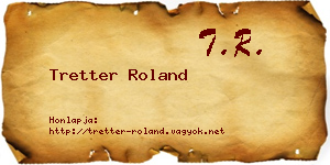 Tretter Roland névjegykártya
